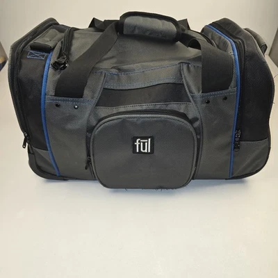 FUL Rolling Duffle 22”x12”x12” Carry On Gym Bag 2 Wheel Rolling Telescope Handle - Image 1 of 4