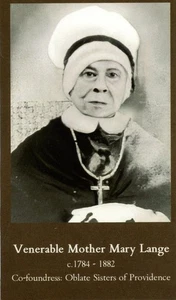 Venerable Mother Mary Lange + Prayer (2 x 3.5") Heavy Paperstock Holy Card - Picture 1 of 2