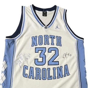 Jordan UNC Carolina Tarheels Basketball Player Signed Jersey White Medium Men - Picture 1 of 12