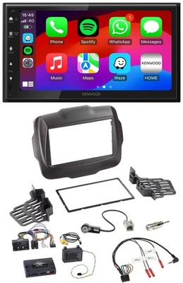 Kenwood Lenkrad USB DAB 2DIN Bluetooth Autoradio für Jeep Renegade ab 2015 - Bild 1 von 4