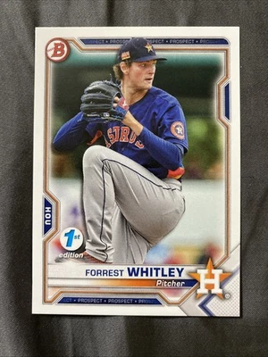 2021 Topps Bowman Forrest Whitley 2021 Bowman Prospects Houston Astros BFE-9 - Image 1 of 2