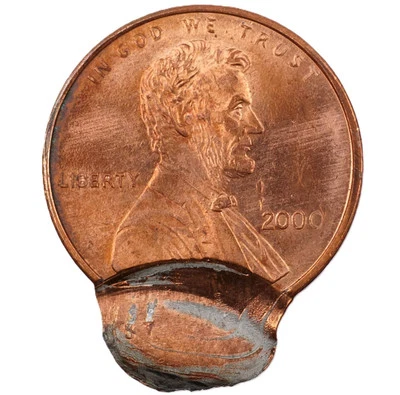 2000 1c Double Struck Off Center Full Date US Mint Error Lincoln Cent Coin E92 - Image 1 of 2