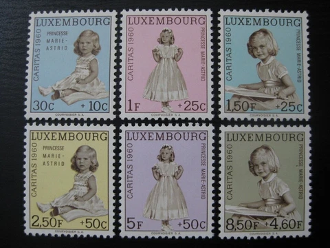 LUXEMBOURG Sc. #B216-B221 scarce mint MNH stamp set! SCV $12.10 Cover