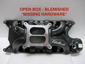 Edelbrock Intake Manifold 71213; Black Powdercoat Aluminum for Ford 289/302 SBF - Picture 1 of 10