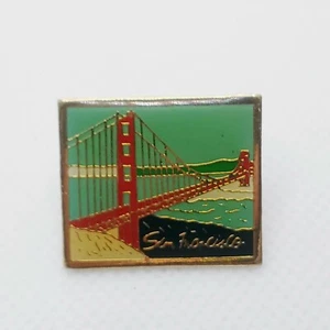Golden Gate Bridge San Francisco Vintage Lapel Hat Pin Badge Souvenir - Afbeelding 1 van 3