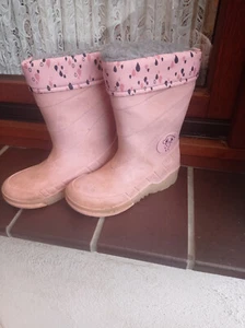 Kinder Stiefel Gr 26/9 27/9 Gummistiefel Pink - Bild 1 von 2