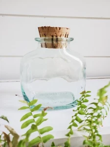 Antiguo frasco de vidrio de tinte verde Ben Rickert boticario sentadilla vintage hecho en España - Imagen 1 de 6