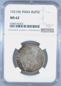 1921 (B) Indien Rupie MS-62 NGC zertifiziert - Bild 1 von 4