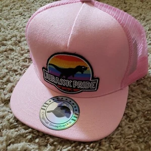 Cappello patch Jurassic Park Pride camionisti nuovo senza etichette berretto maglia, OSFM, rosa - Foto 1 di 4