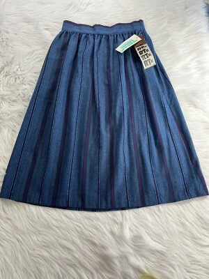 Vintage RT II Russ Togs Striped Skirt Size 11/12 Washable Wool Blend NWT NOS - Image 1 of 4