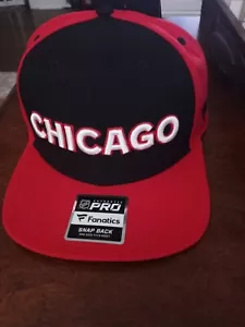 NEW Fanatics Chicago Blackhawks Authentic PRO City Edition Wordmark Snapback Hat - Picture 1 of 3