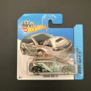 HOT WHEELS SUBARU WRX STI TREASURE HUNT GREY SHORT CARD HW CITY 2013 - Picture 1 of 2