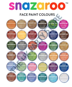 18ml Classic SNAZAROO FACE PAINTS 36 Shades Fancy Dress Party Theatre Makeup  - Picture 1 of 40