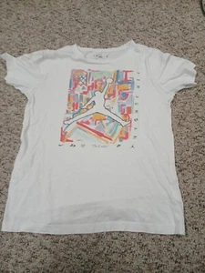 Boy's Nike Air Jordan Short Sleeve T-Shirt Tee XL 13-15 Years WHITE!! NICE!! - Picture 1 of 5