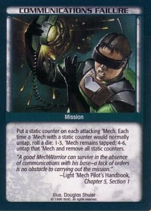 Battletech CCG: Kommunikationsfehler [mäßig bespielt] aus Set Premiere Unl - Bild 1 von 1