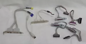 USB, Firewire, & Parallel Port Headers to Computer Back Panel Brackets - Various - Bild 1 von 6