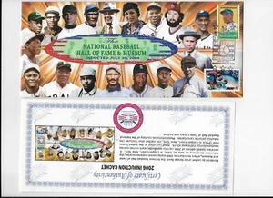 National Baseball Hall Of Fame Induction Day 2006 Stamp Cachet COA Rare! - Picture 1 of 2