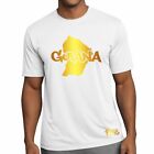T-shirt Guyane 973 Guiana Blanc et Or Mtallis