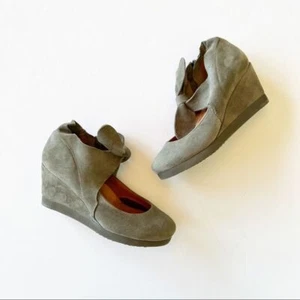 Gentle Souls Kennth Cole Dawnest Gris Gamuza Cuña Botín Lazo Mujer Talla 5.5 - Imagen 1 de 11