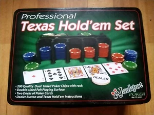 Professional Texas Hold'em Set Jackpot Poker Unused - Picture 1 of 3
