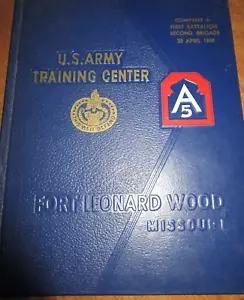 US Army Training Center Fort Leonard Wood MO Company A First Battalion 1969 Book - Picture 1 of 9