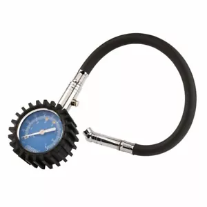 Draper Reifendruckmesser 0-100psi 0-7bar flexibler Schlauch & Luftentriegelung 91357 - Bild 1 von 1