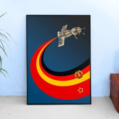 Soyuz 31, GDR/DDR/USSR, 1978 — Soviet vintage space poster - Image 1 of 4
