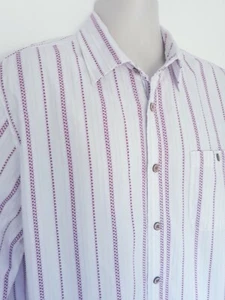 MENS MANTARAY SHIRT SZ L IN EXCELLENT CONDITION! WHITE,PINK,STRIPED,HIGH... - Picture 1 of 8
