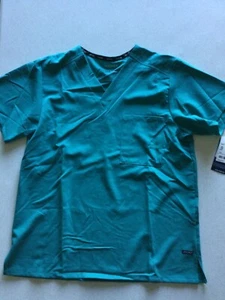 Jockey Scrub Shirt S Teal Multi-Stretch Fabric Style Easy Care Top #2200 NWT - Picture 1 of 2
