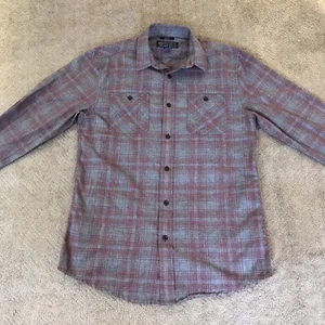 American Rag Button Up Flannel Shirt Adult S Multicolored Plaid Long Sleeve - Picture 1 of 12