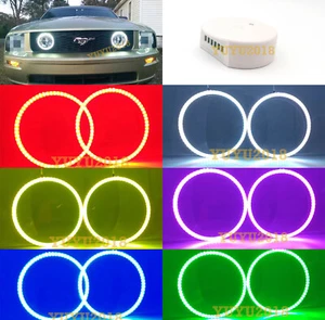 Anillos de halo LED Bluetooth RGB para ford Mustang GT 05-2012 luz antiniebla ojo ángel DRL - Imagen 1 de 19