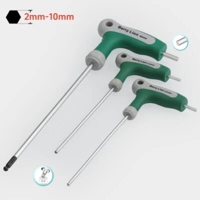 T-handle Ball End Allen Allan Key Hexagon Wrenches T Hex Key M2M2.5M3M4M5M6M8M10 - Image 1 of 4