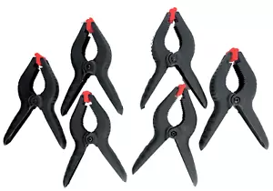 6 Pack - Pit Bull CHIC628 6in Nylon Spring Clamps, Strong Pressure Pivoting Tips - Picture 1 of 4