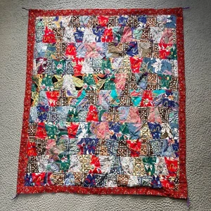Vintage Hawaiian Quilt Small Blanket Patchwork - Picture 1 of 13