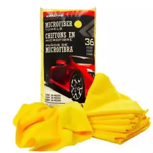 36 Pack Kirkland Ultra Plush Microfibre Large Cloths Towels Car Polish Household - Picture 1 of 4