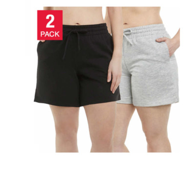Danskin Womens Soft Active Shorts 2 Pack Size...