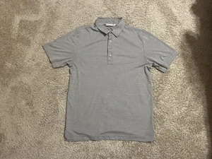 Travis Mathew Polo Shirt Golf Men's Size Medium Gray Solid Short Sleeve - Picture 1 of 6