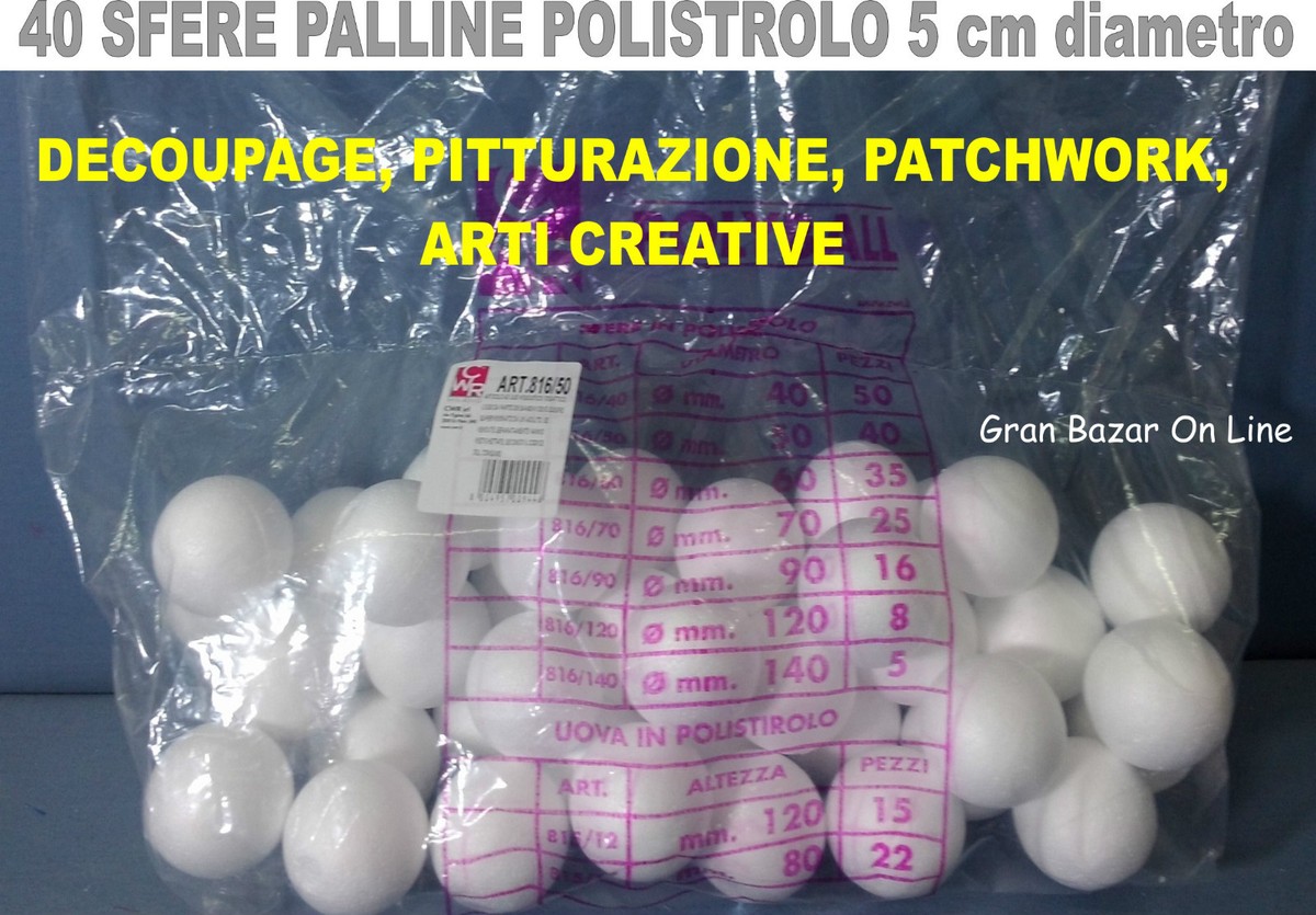 Sfera Polistirolo ApriBILE 40cm - Per Decoupage E Hobby Creativi - Foto 3