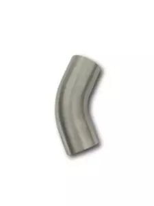 EXHAUST PIPE MANDREL BEND STAINLESS STEEL (304) 1 1/2" 45 DEGREE SHORT LEG - Picture 1 of 8