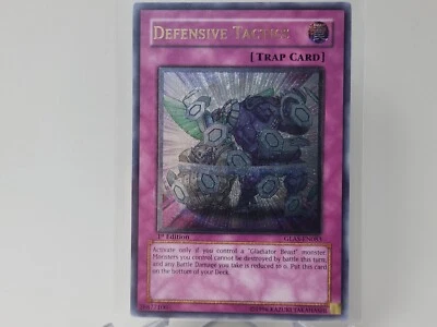 YuGiOh Defensive Tactics GLAS-EN083 Ultimate Rare 1st Edition NM - Image 1 of 2