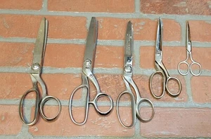 Vintage Wiss & Unknown Brand Shears Pinking Shears Lot - Picture 1 of 9