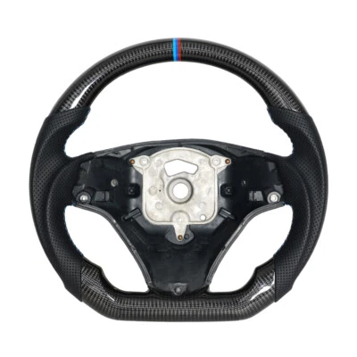 Carbon Fiber Steering Wheel For BMW E90 E92 E93 M3 328i 335i Manual 2005-2013 - Image 1 of 4