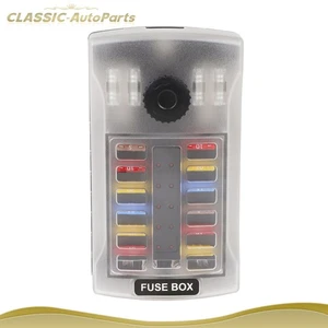 Caja de fusibles de hoja de 12 vías 200A soporte de bloque negativo para todos los vehículos ATC/ATO - Imagen 1 de 7