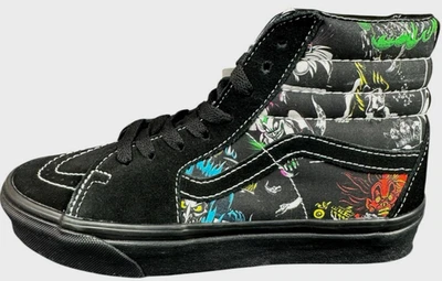 Vans X Disney 100th Villains Sk8 Hi Sneakers Shoes Black Mens 4.5 Womens 6 New - Image 1 of 4