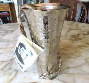 Vaso Michael Aram 'Glicine' Nichel Martellato 9,25" nuovo senza scatola - Foto 1 di 12