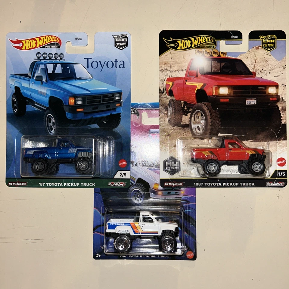 Hot Wheels 1:64 '87 Toyota Hilux Pickup Truck - GRJ97