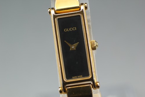 [Quasi Come Nuovo] Orologio Vintage GUCCI 1500L Bracciale Oro Nero Quarzo Donna dal GIAPPONE