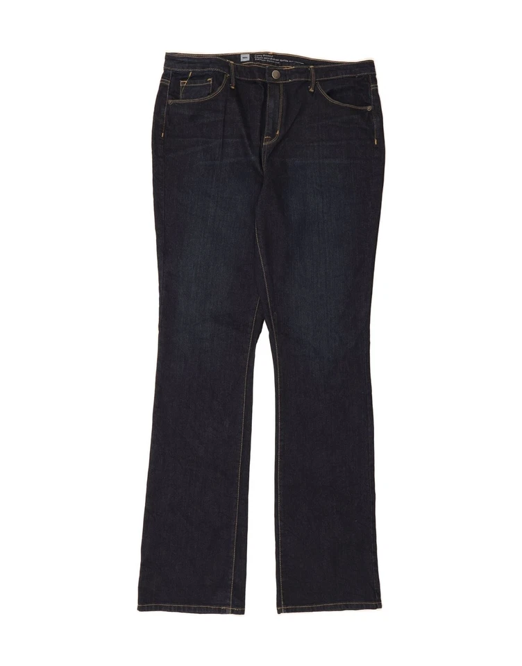 Pantalones de mezclilla MOSSIMO para mujer con curvas corte boot EE. UU. 16 2XL W36 L36 azul marino algodón CP06 Foto 1 de 3