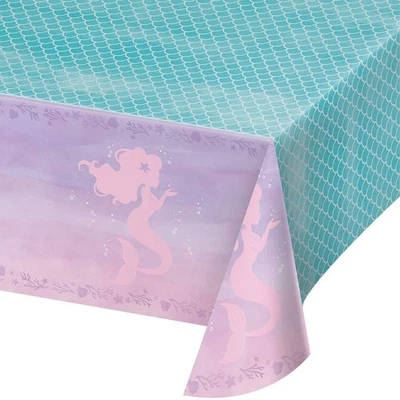 Creative Party PC336720 Mermaid Theme Plastic Tablecover - 1 Pc Iridescent - Image 1 of 2