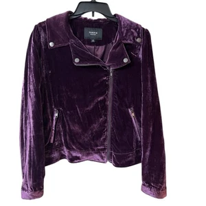 Torrid 2 Velvet Moto Jacket Purple 2X 18-20 - Picture 1 of 14